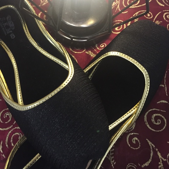 Woman flats shoes, khussa, black, 8US, jutti - Picture 8 of 8